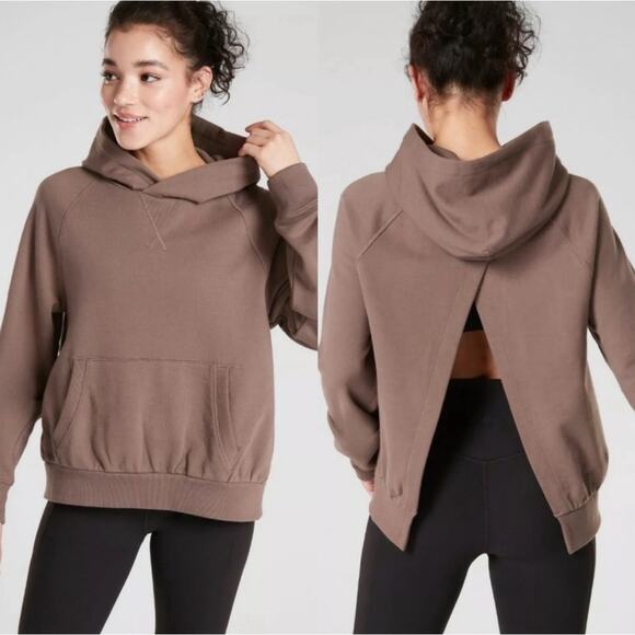 Athleta Tops - NWT Athleta Moonrise Hoodie Sweatshirt in Mineral Brown
